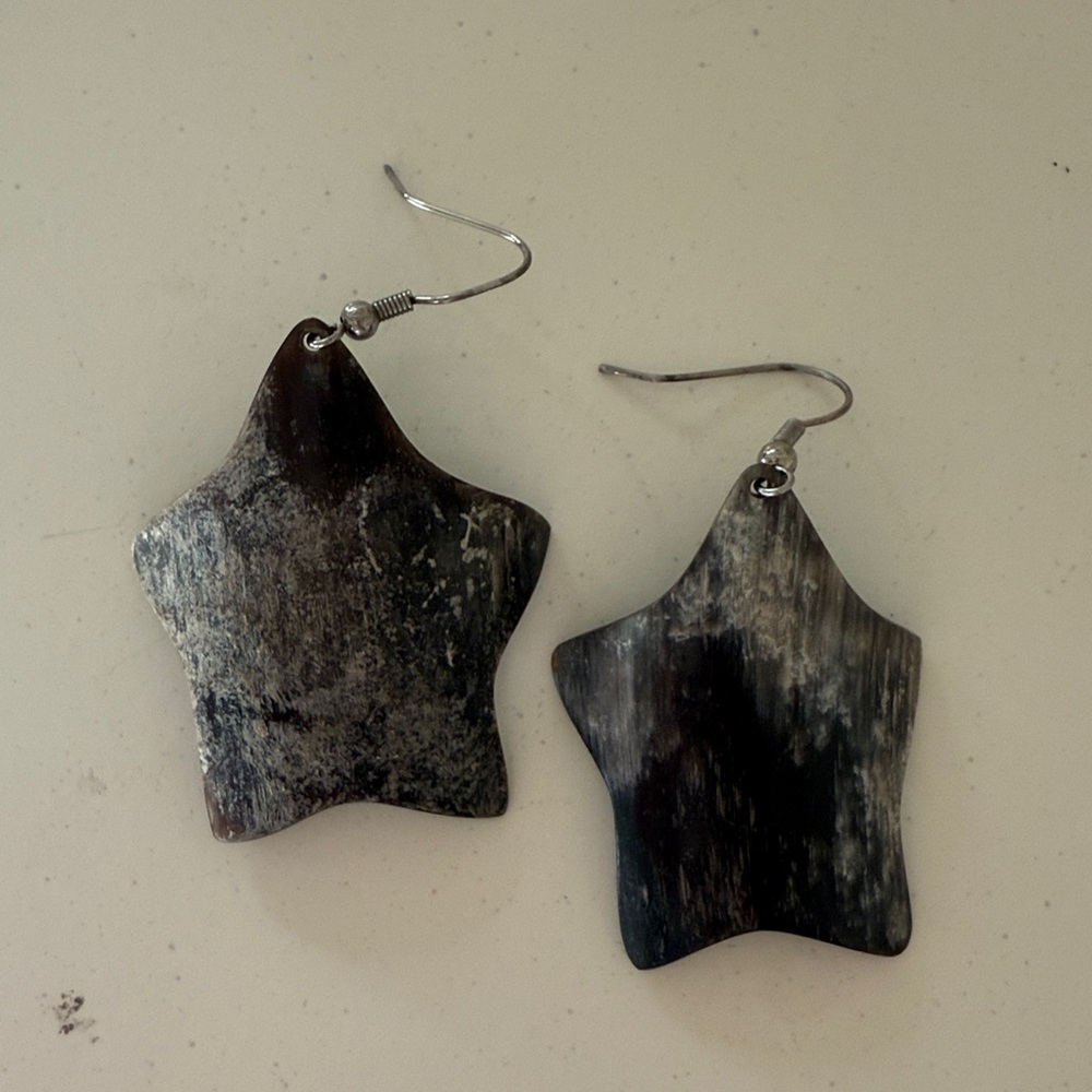 Star-Shaped Dangle Earrings